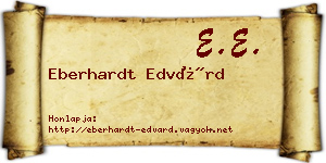 Eberhardt Edvárd névjegykártya